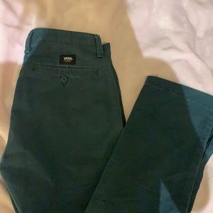 VINTAGE VANS DARK GREEN SKATER PANTS size 29